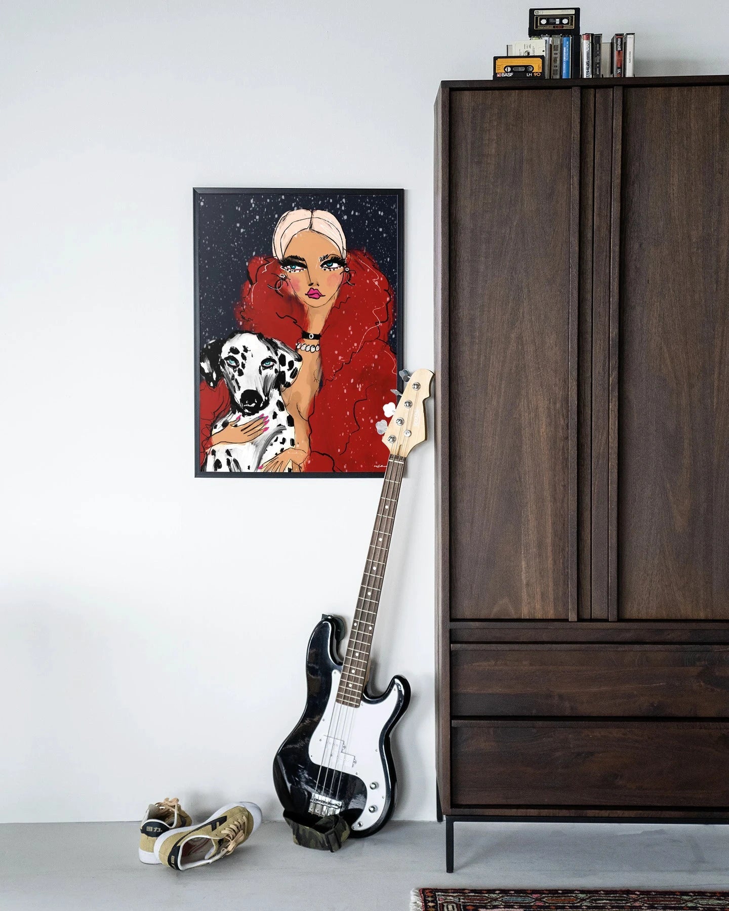 Dotted Doggy - Moderne Wanddecoratie | Artprint, Glass Art & Wandkleed by Urban Cotton