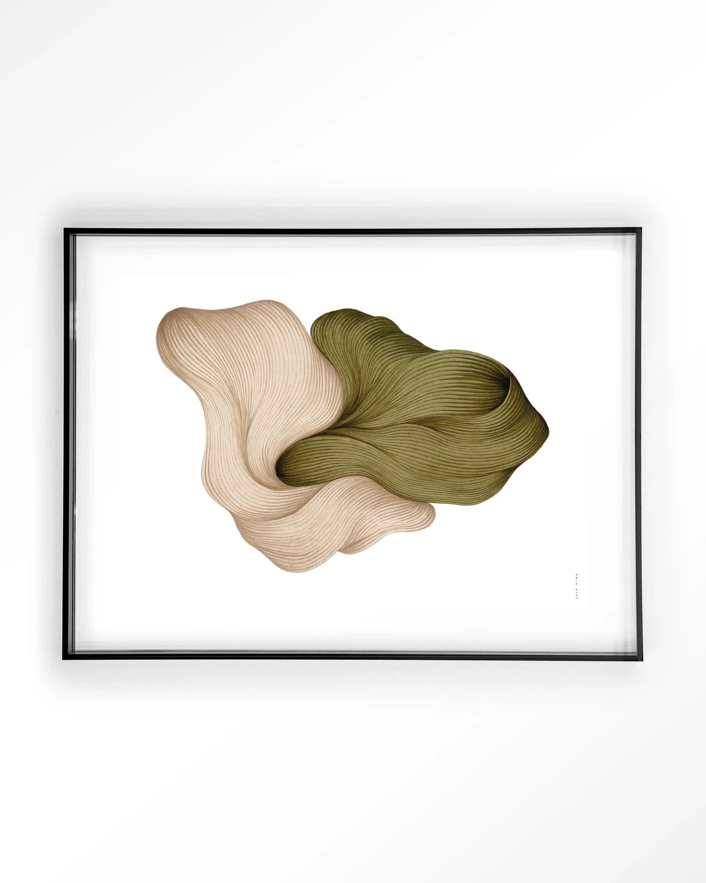 Moderne wanddecoratie van Urban Cotton met artprint en glazen lijst, zwart frame, stijlvolle muurkunst voor in huis