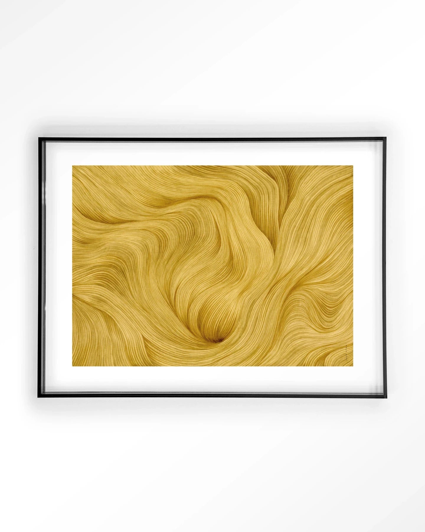Moderne wanddecoratie van Urban Cotton, kunstprint met acrylframe in zwart, geschikt als glaskunst of wandkleed.