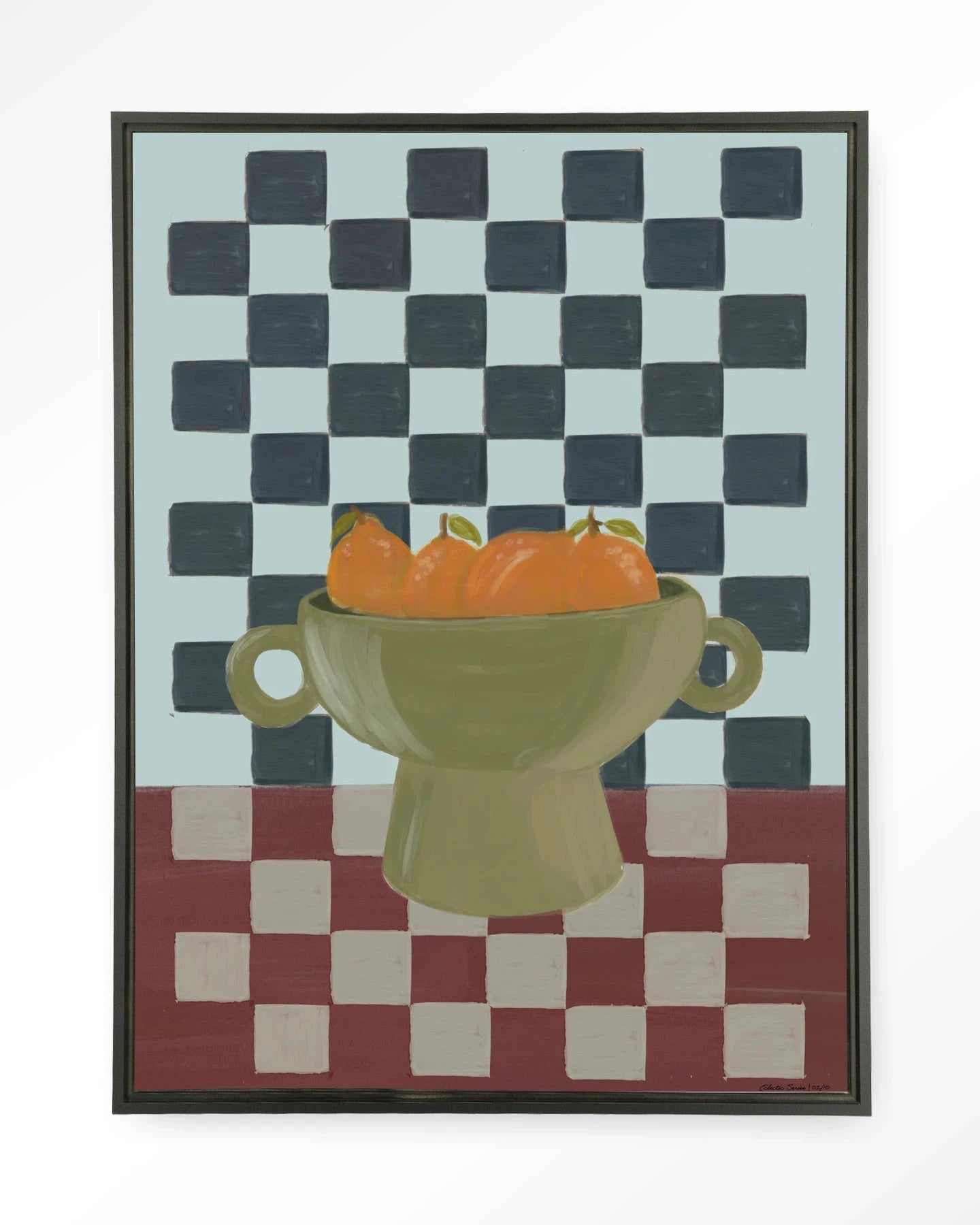 Eclectic Series 2 wandkleed van Urban Cotton met zwart zwevende frame, moderne kunstprint en glaskunst voor wanddecoratie