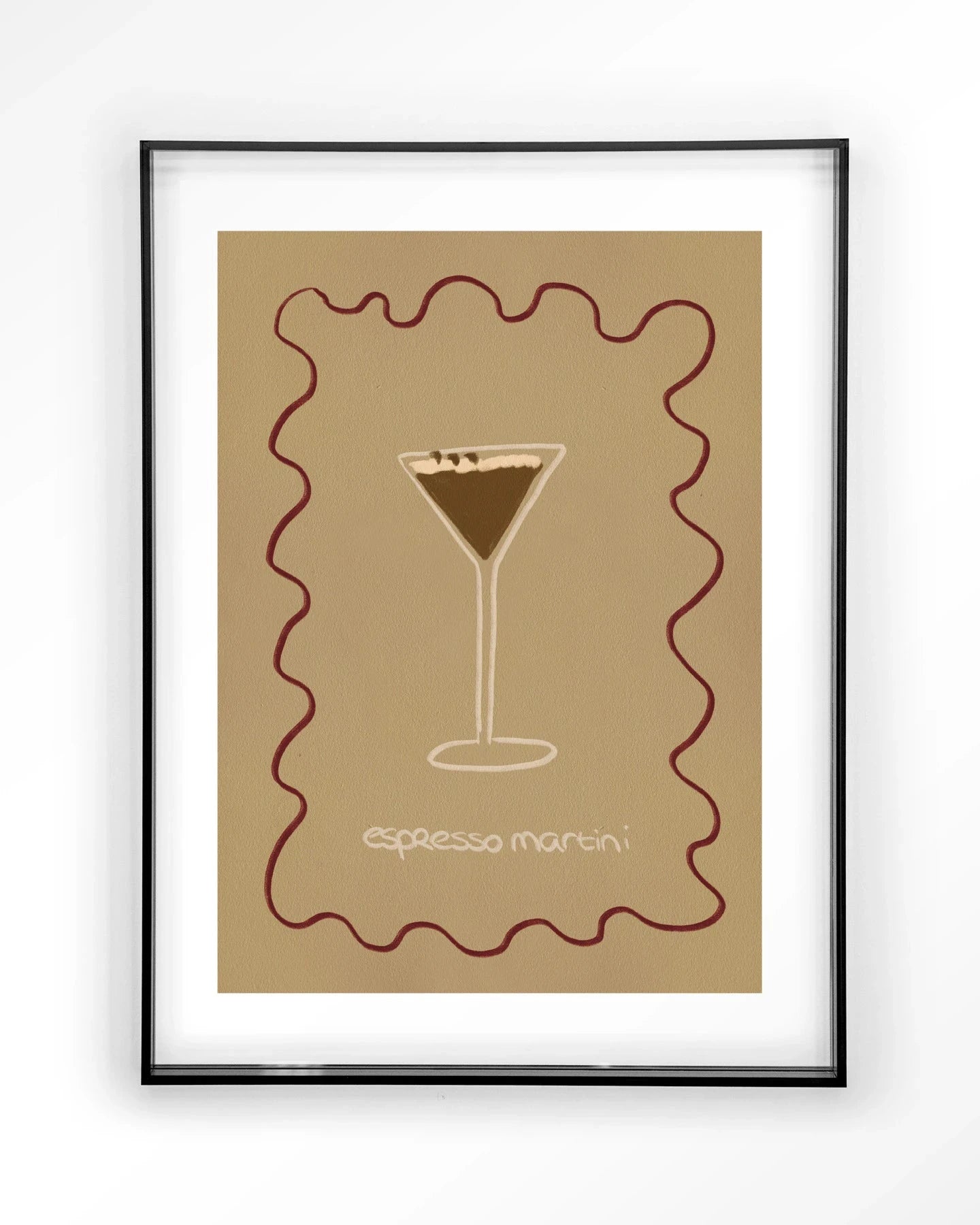 Moderne kunst van Urban Cotton: Esma artprint met acryl frame in zwart, wanddecoratie met abstract glas- en textuurdetails