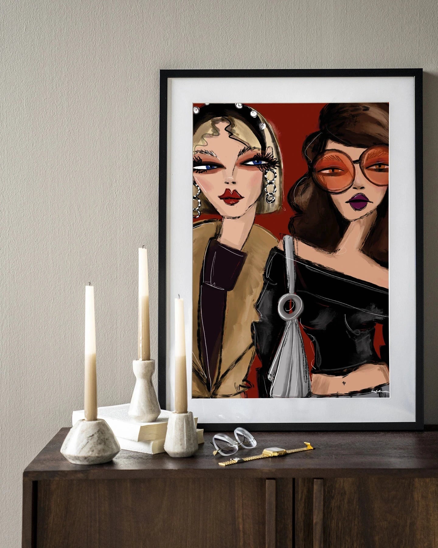 Fall Friends - Moderne Wanddecoratie | Artprint, Glass Art & Wandkleed by Urban Cotton