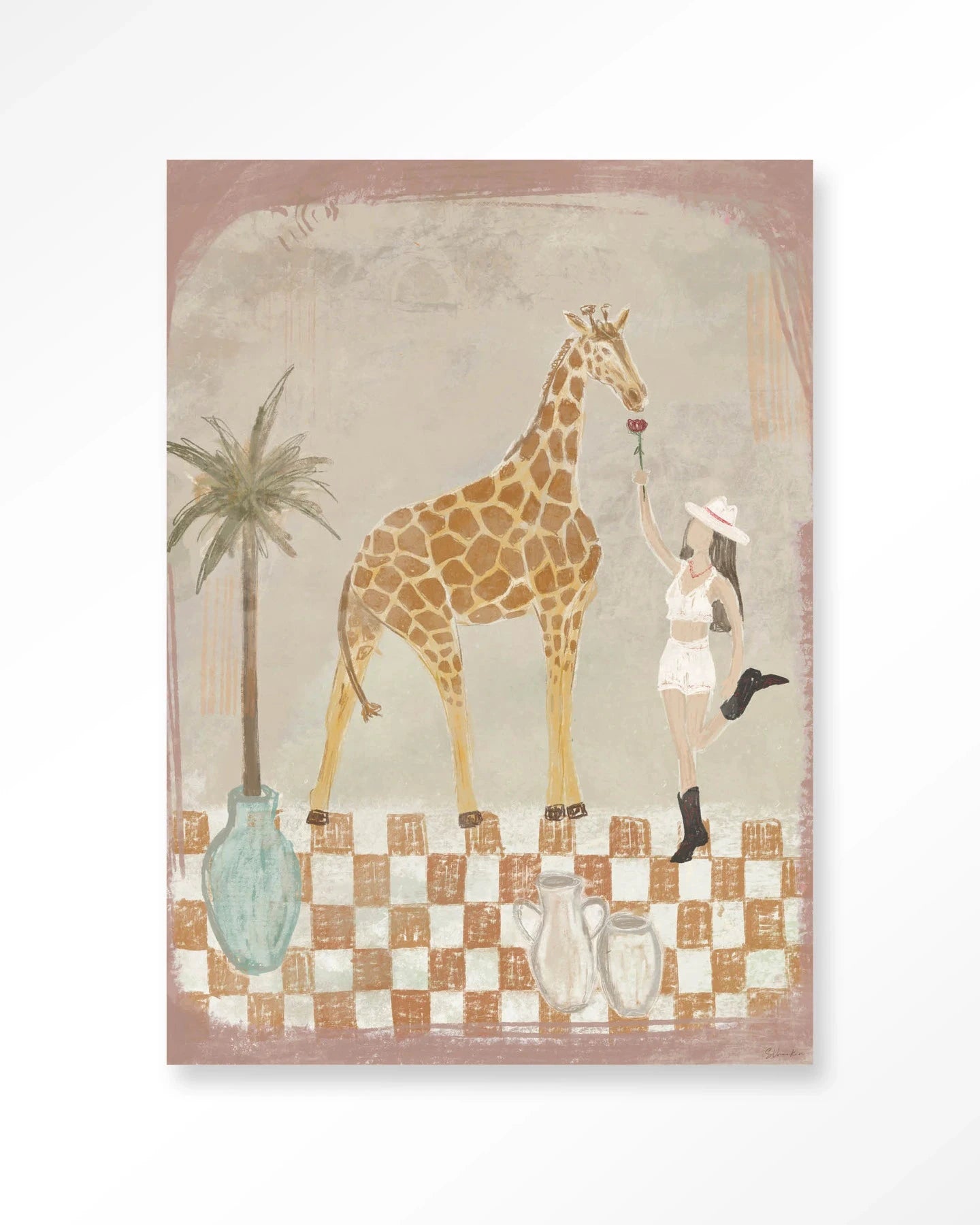 Feeding Rose - Moderne Wanddecoratie | Artprint, Glass Art & Wandkleed by Urban Cotton