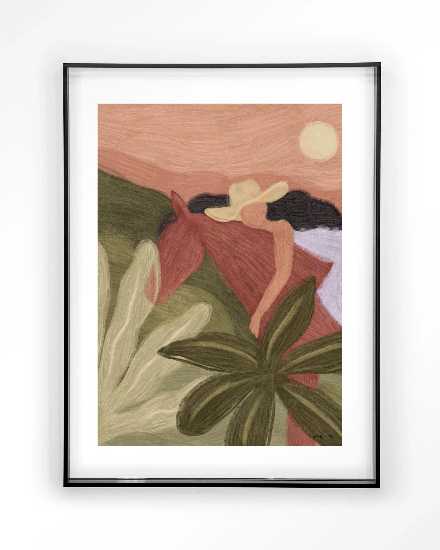 Horse Sunset - Moderne Wanddecoratie | Artprint, Glass Art & Wandkleed by Urban Cotton