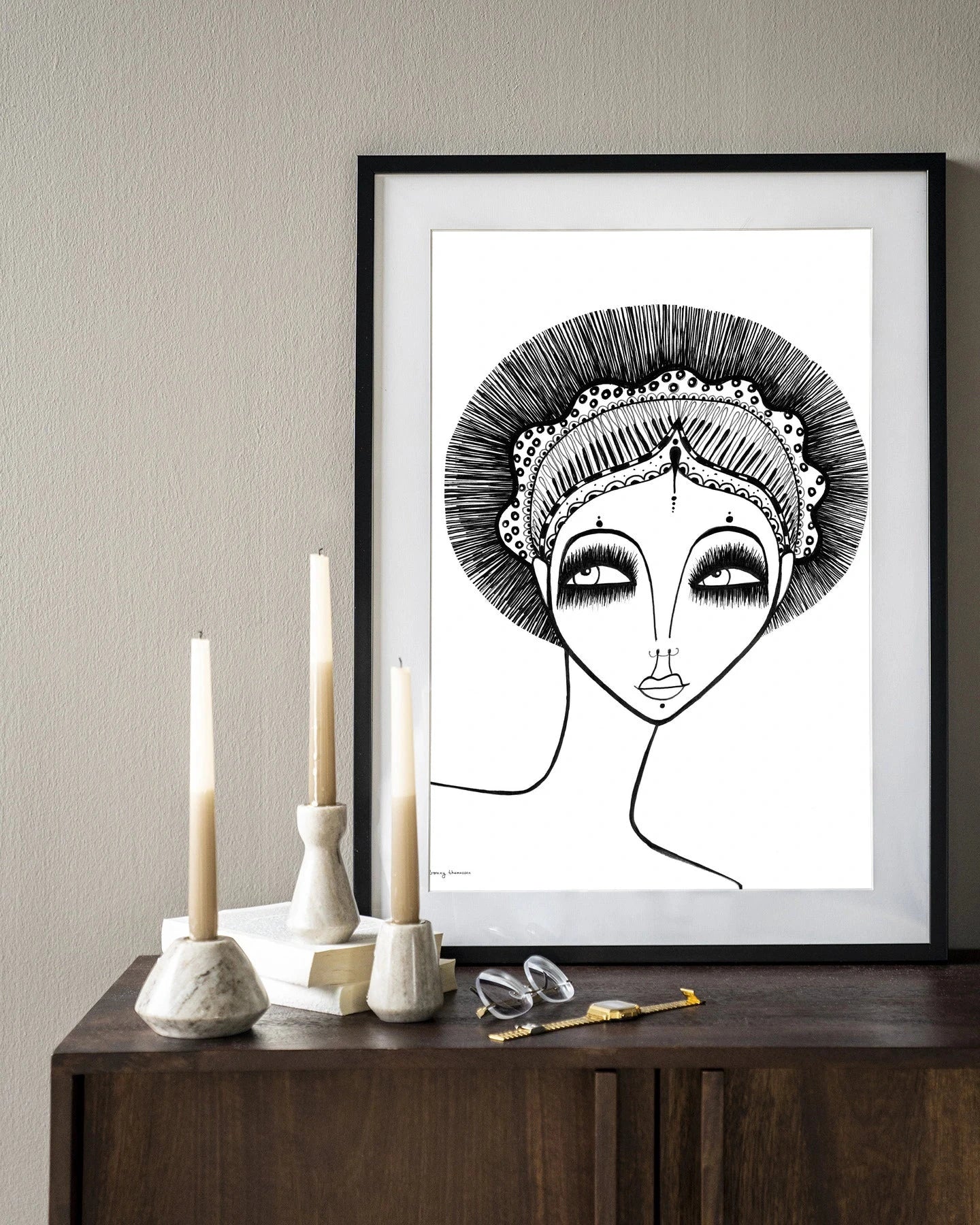 Leyla - Moderne Wanddecoratie | Artprint, Glass Art & Wandkleed by Urban Cotton