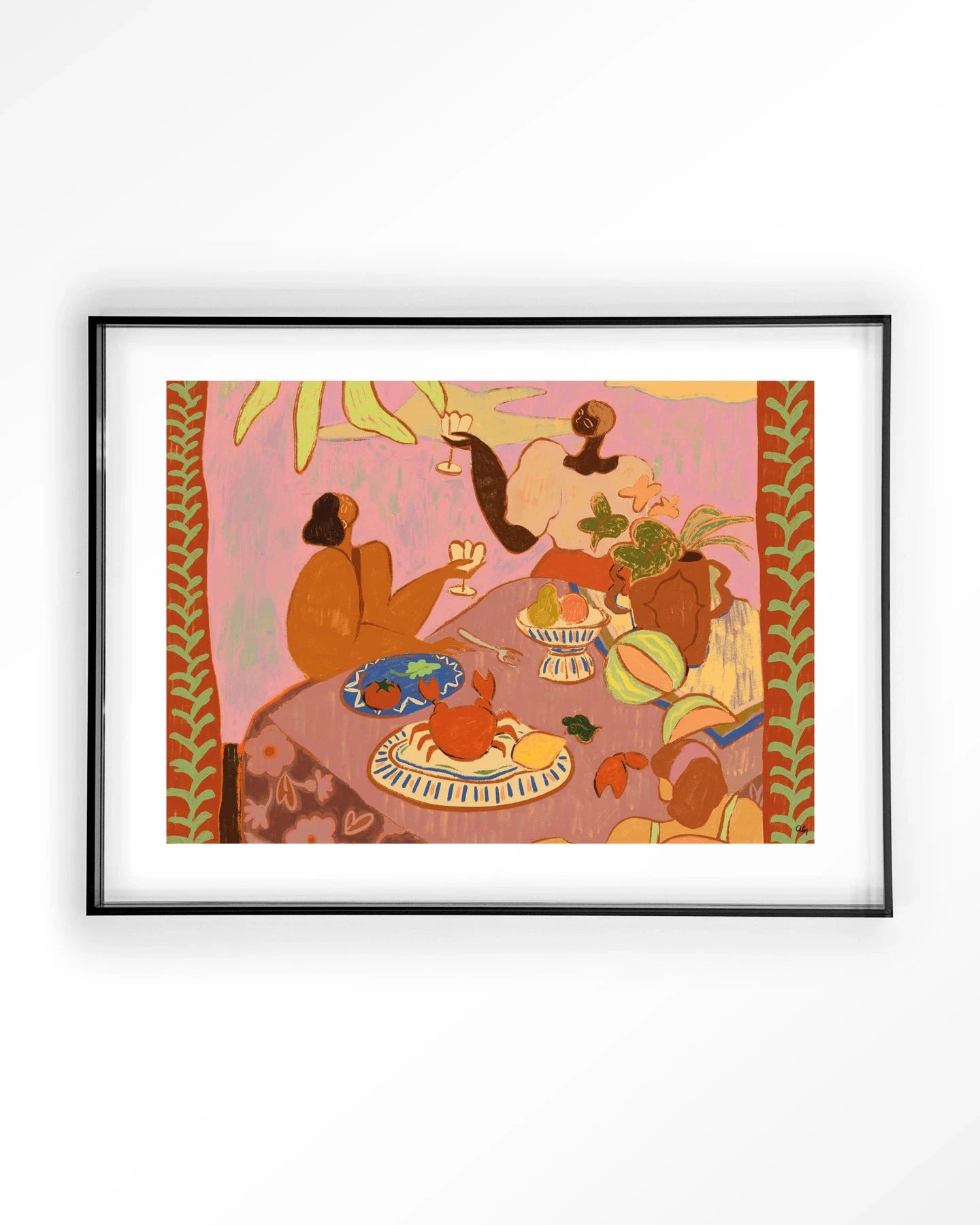 Lunch with the ladies - Moderne Wanddecoratie | Artprint, Glass Art & Wandkleed by Urban Cotton