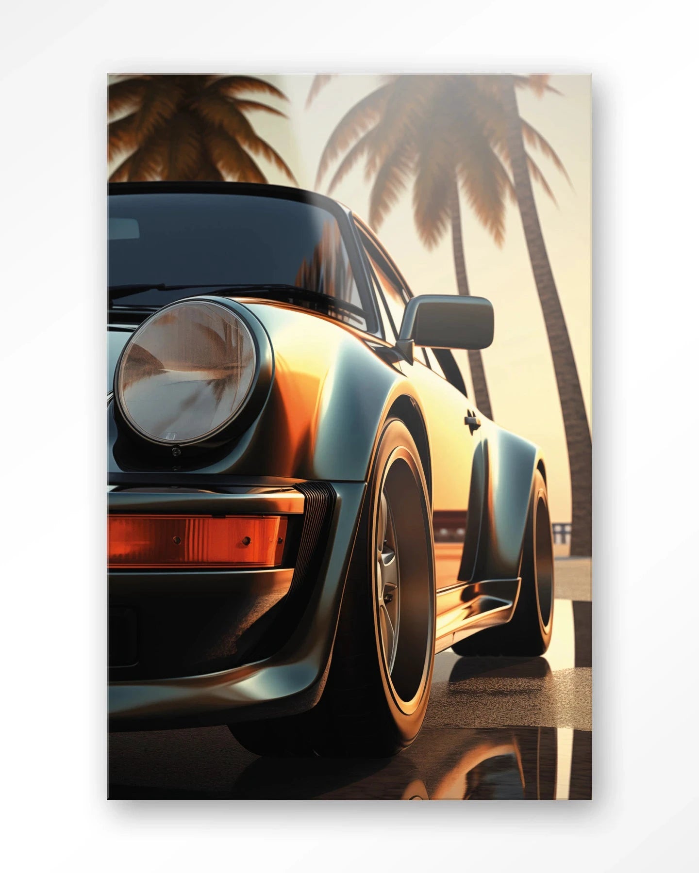 Modern kunstwanddecoratie van Urban Cotton met Miami Style glasartprint en wandkleed, kleurrijk en opvallend voor je interieur