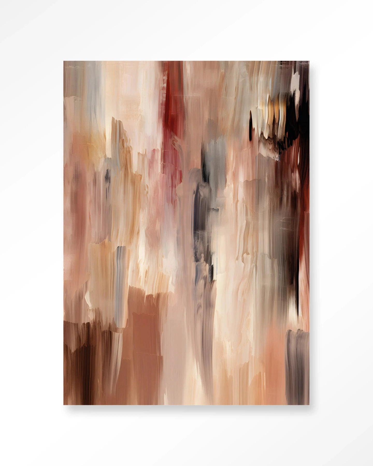 Moderne kunstwanddecoratie Monterosso van Urban Cotton met glasart en wandkleed, kleurrijk en artistiek design voor interieur.