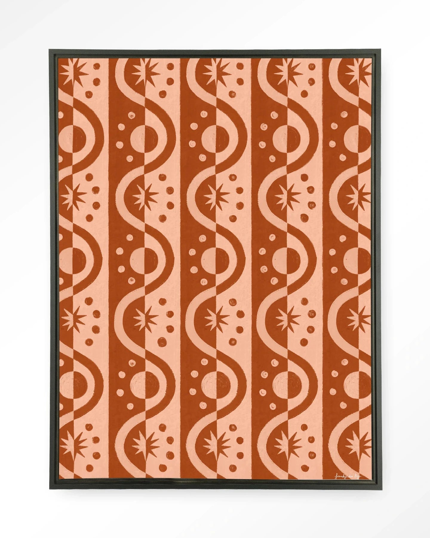 Moon BlockPrint - Moderne Wanddecoratie | Artprint, Glass Art & Wandkleed by Urban Cotton