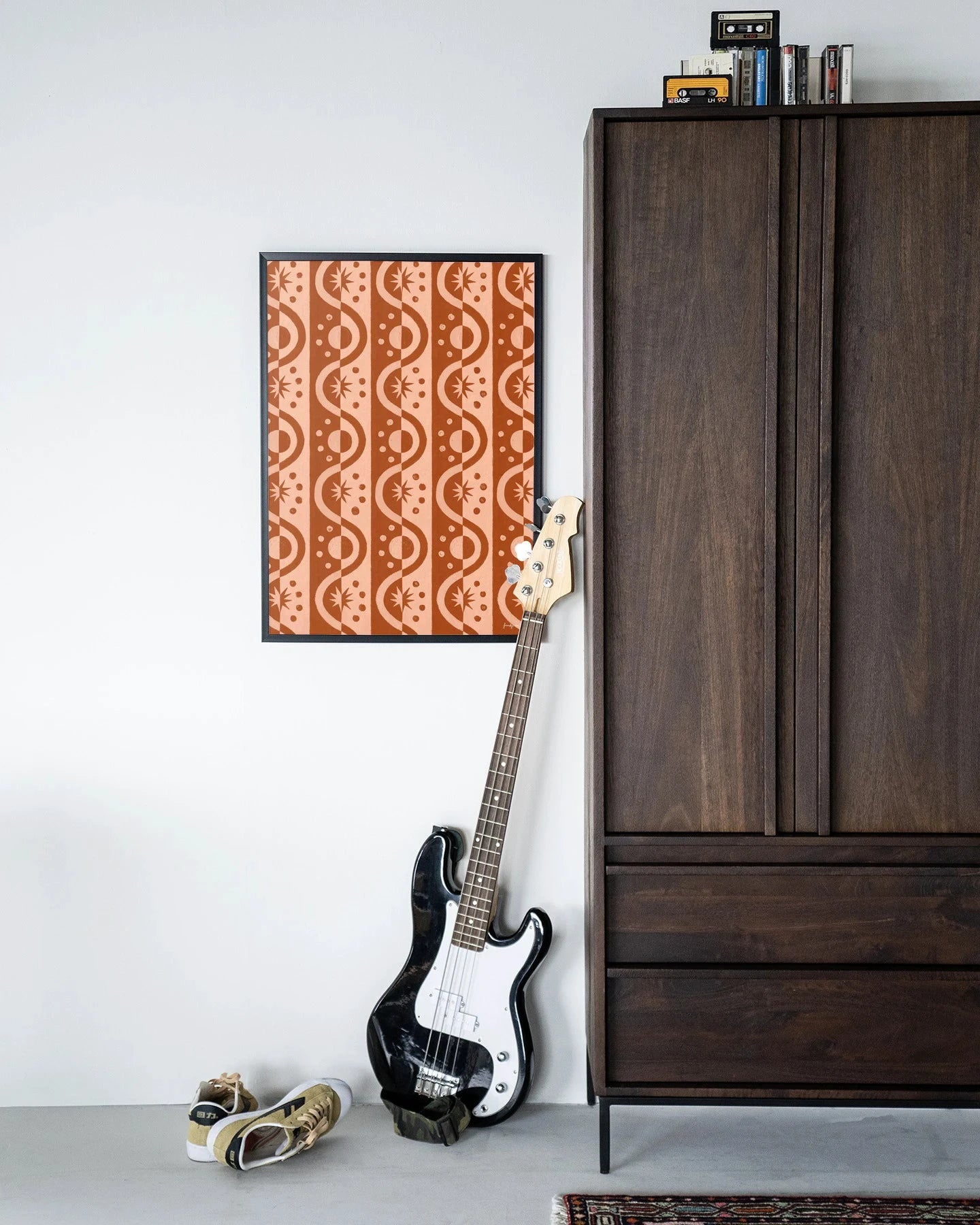 Moon BlockPrint - Moderne Wanddecoratie | Artprint, Glass Art & Wandkleed by Urban Cotton