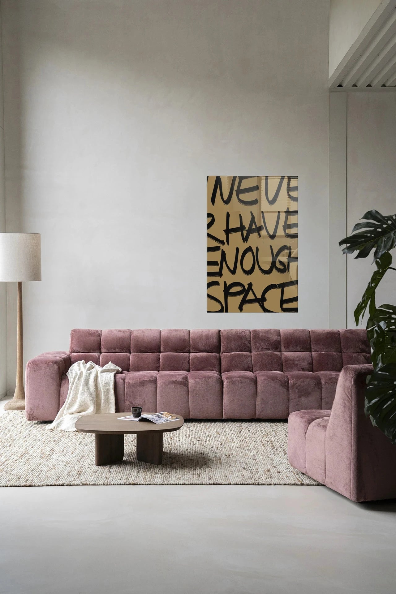 Moderne wanddecoratie van Urban Cotton met glasart en kunstprint, abstract ontwerp voor stijlvolle interieurversiering.