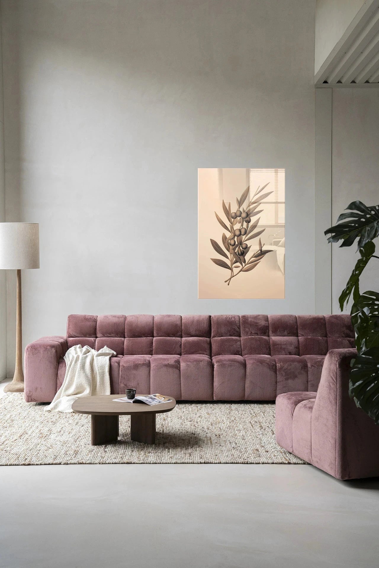 Moderne Oliva glazen wanddecoratie en kunstprint van Urban Cotton, kleurrijk en decoratief voor muurversiering
