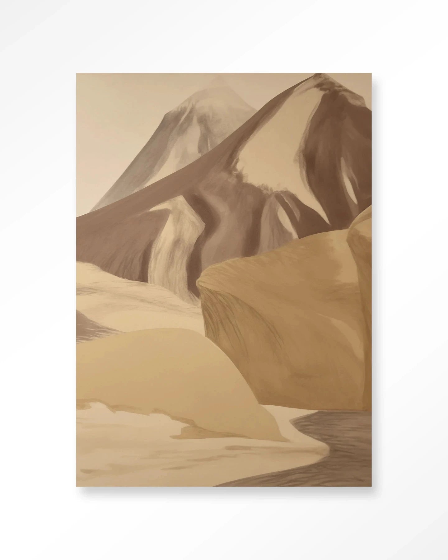 Moderne wanddecoratie van Urban Cotton met kunstprint van Rocky Mountain, inclusief glazen kunst en wandkleed, in levendige kleuren.