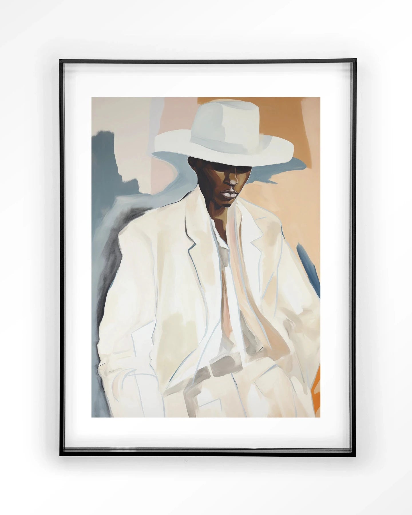 Moderne wanddecoratie van Urban Cotton, kunstprint met zwart acryl frame, kleurrijk en stijlvol voor in huis of kantoor.