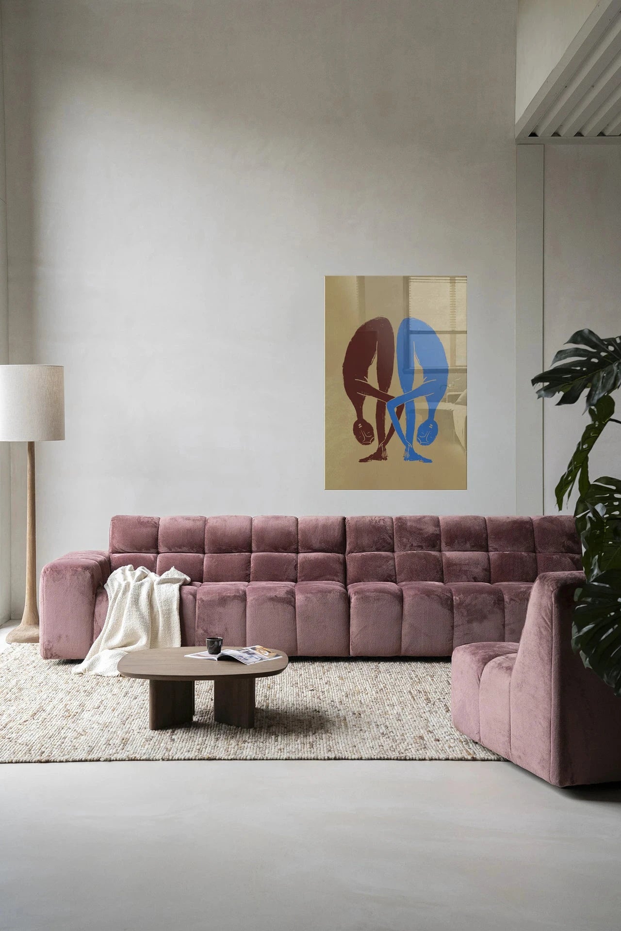 Moderne wanddecoratie van Urban Cotton met glaskunst en artprint, kleurrijk abstract kunstwerk voor op de muur.
