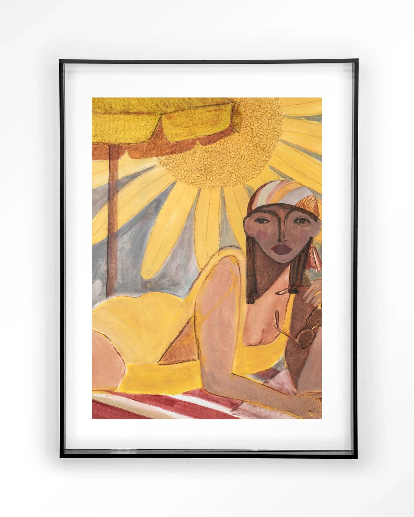 Sunflower Sun - Moderne Wanddecoratie | Artprint, Glass Art & Wandkleed by Urban Cotton