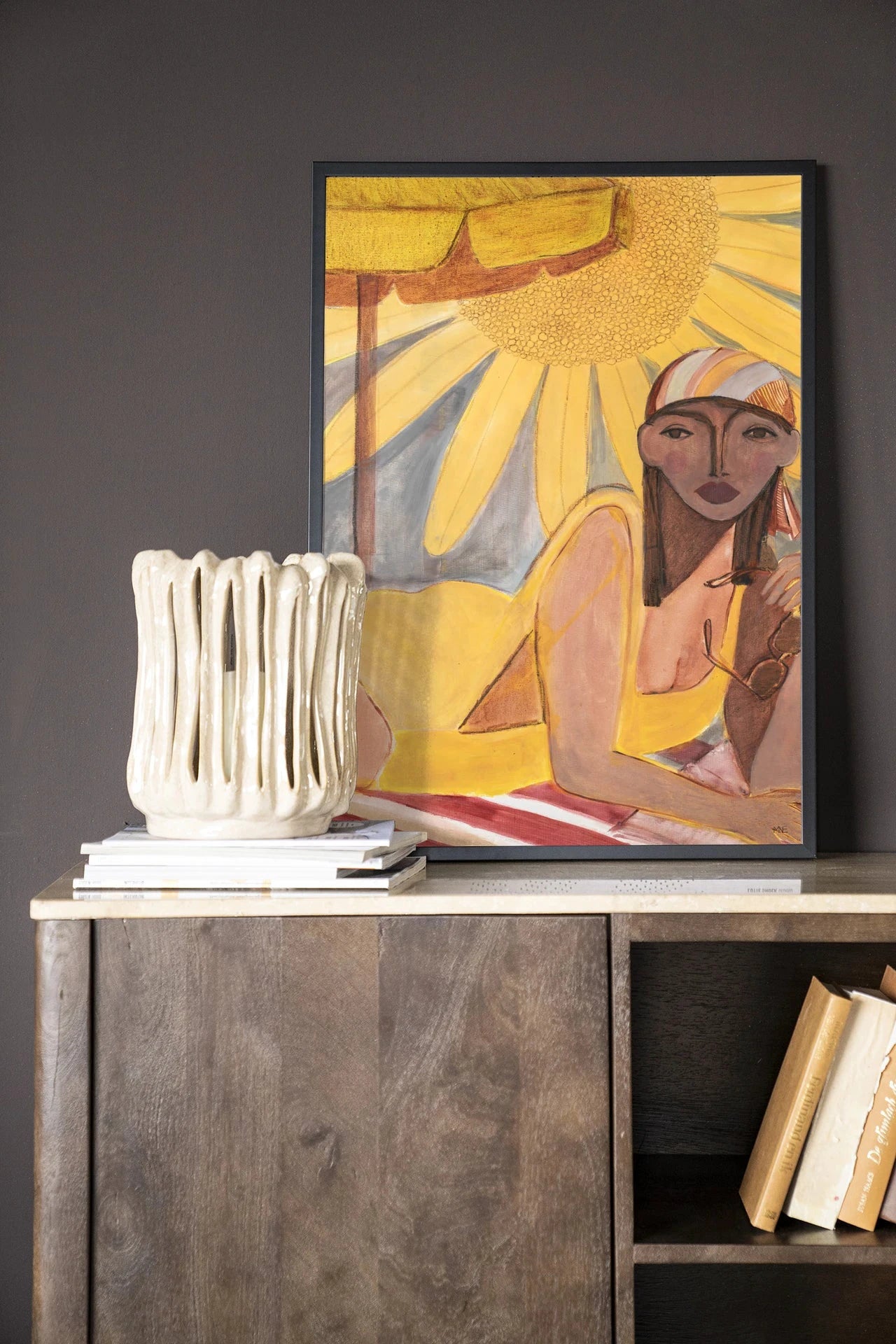 Sunflower Sun - Moderne Wanddecoratie | Artprint, Glass Art & Wandkleed by Urban Cotton