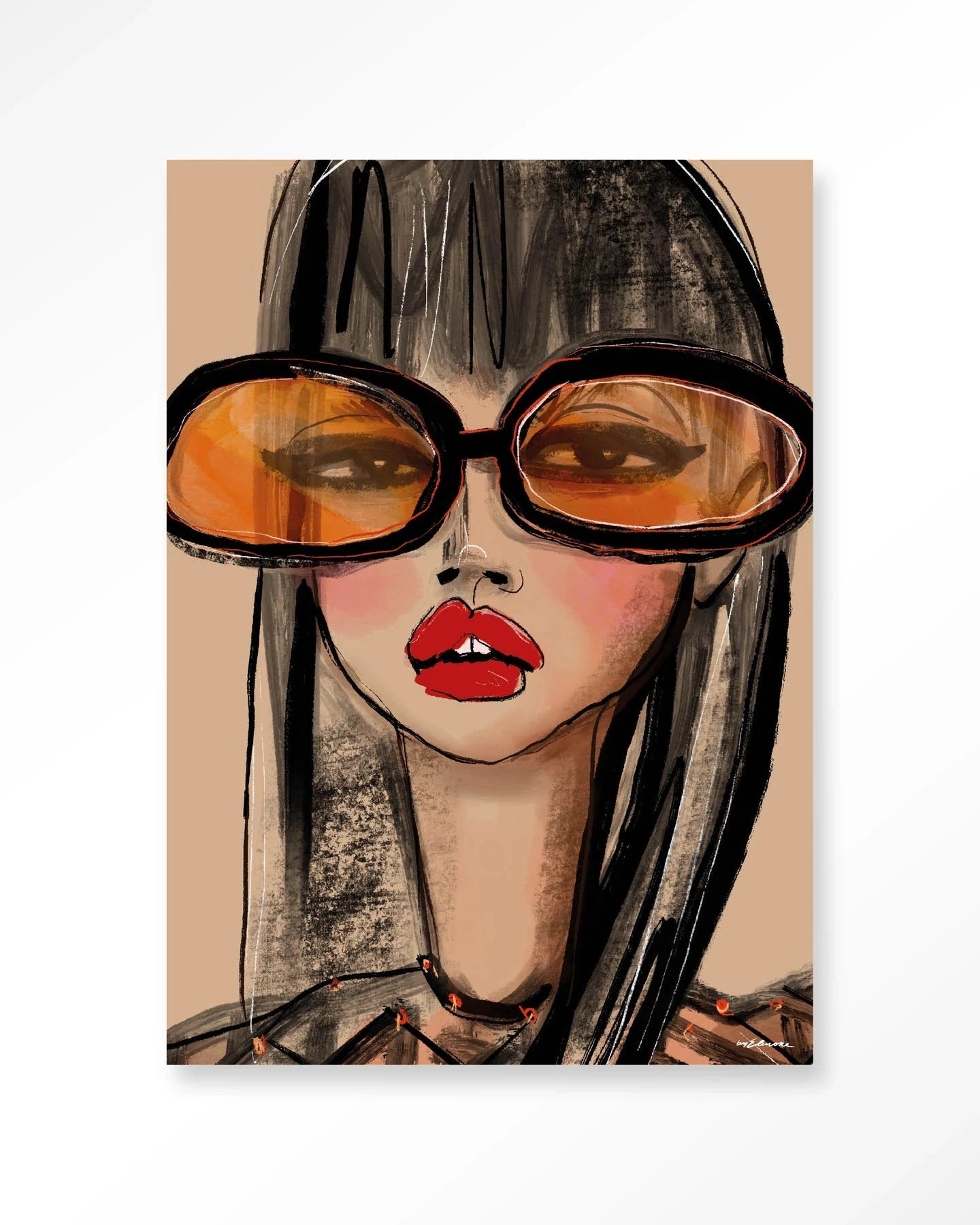 Sunny Orange - Moderne Wanddecoratie | Artprint, Glass Art & Wandkleed by Urban Cotton