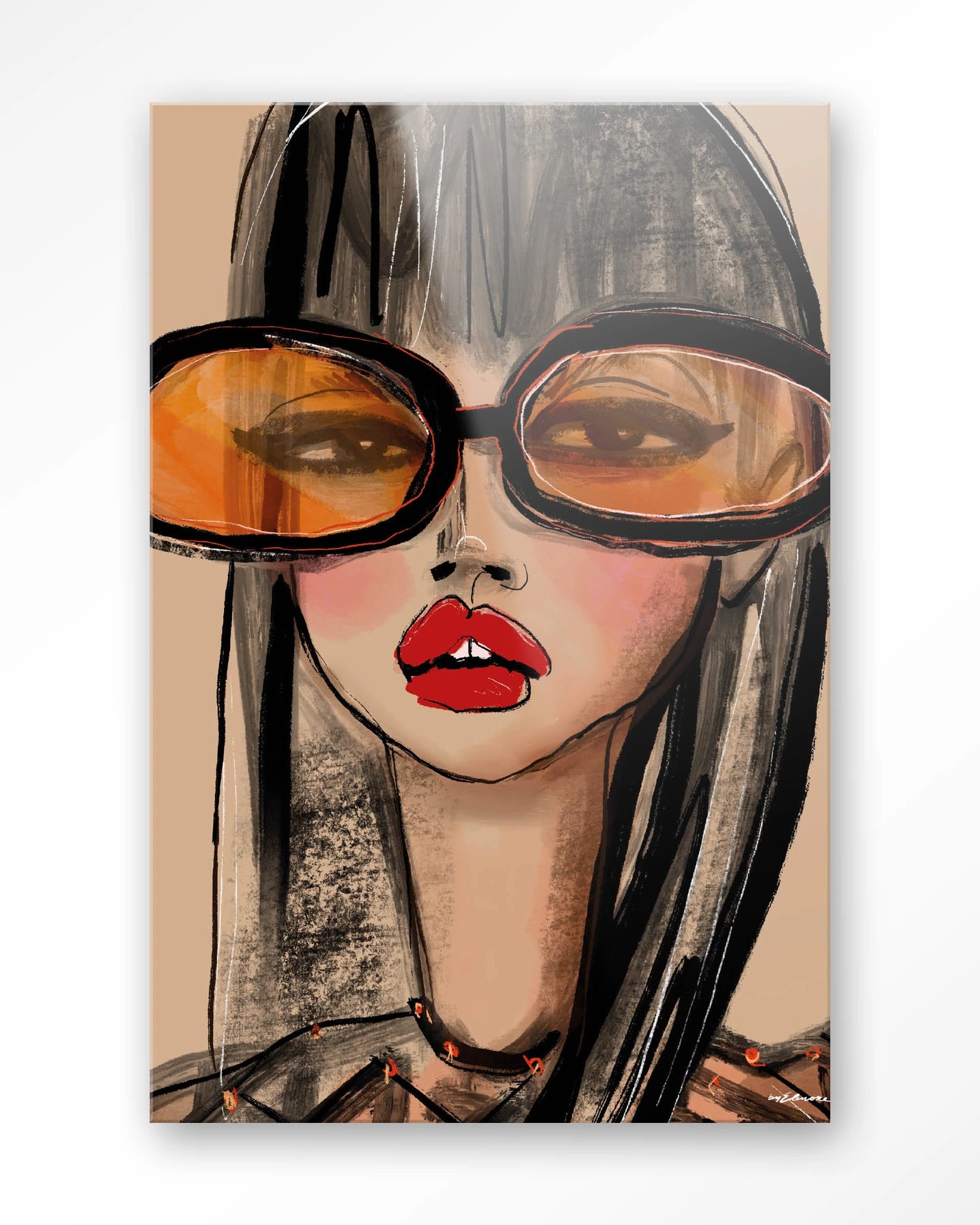 Sunny Orange - Moderne Wanddecoratie | Artprint, Glass Art & Wandkleed by Urban Cotton