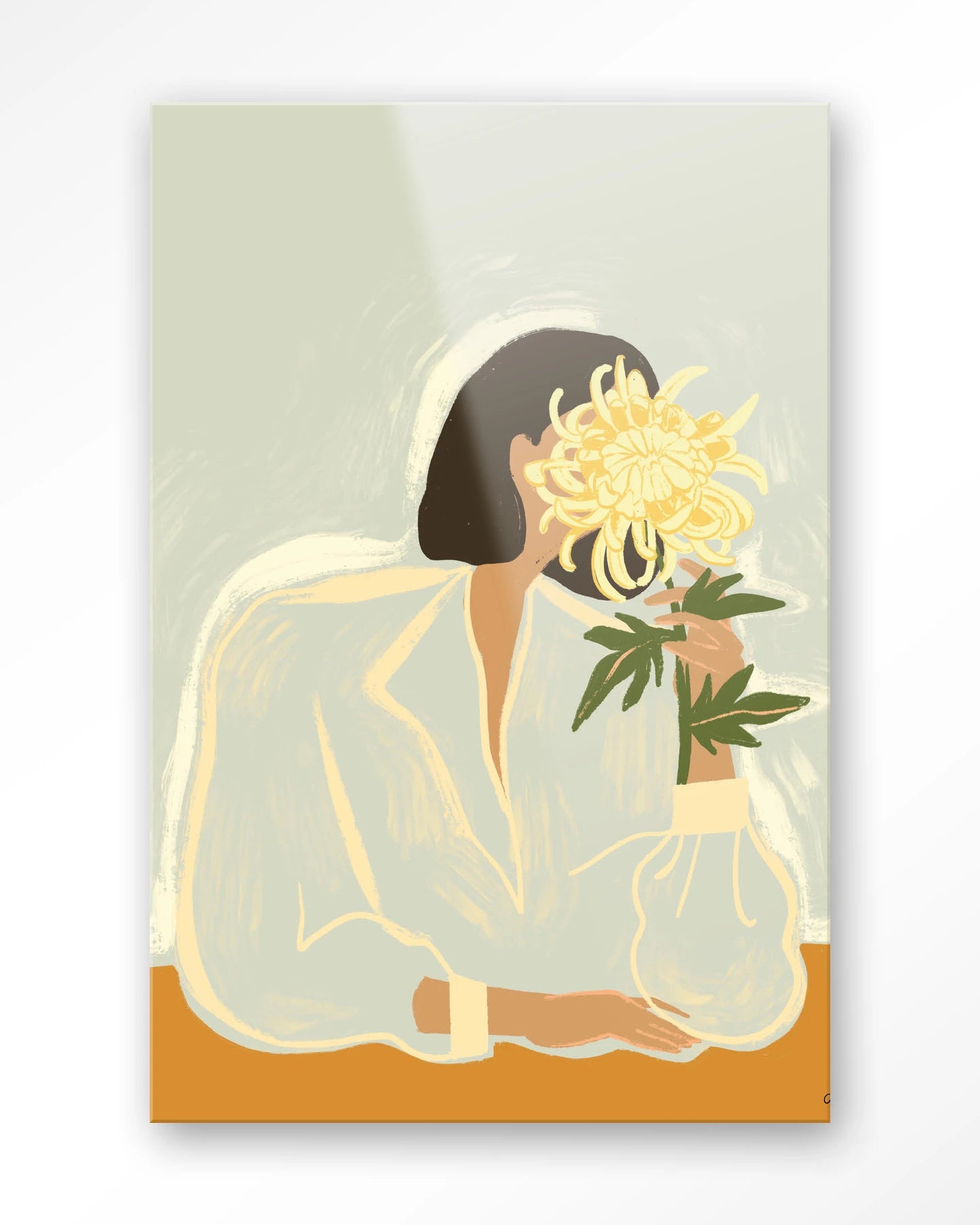 The Chrysante Mum - Moderne Wanddecoratie | Artprint, Glass Art & Wandkleed by Urban Cotton