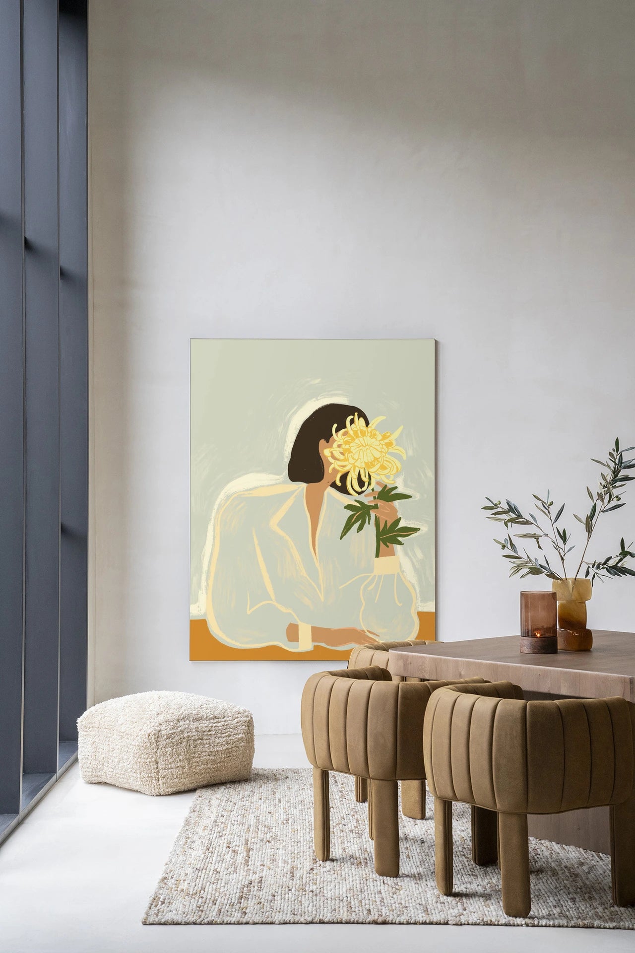 The Chrysante Mum - Moderne Wanddecoratie | Artprint, Glass Art & Wandkleed by Urban Cotton