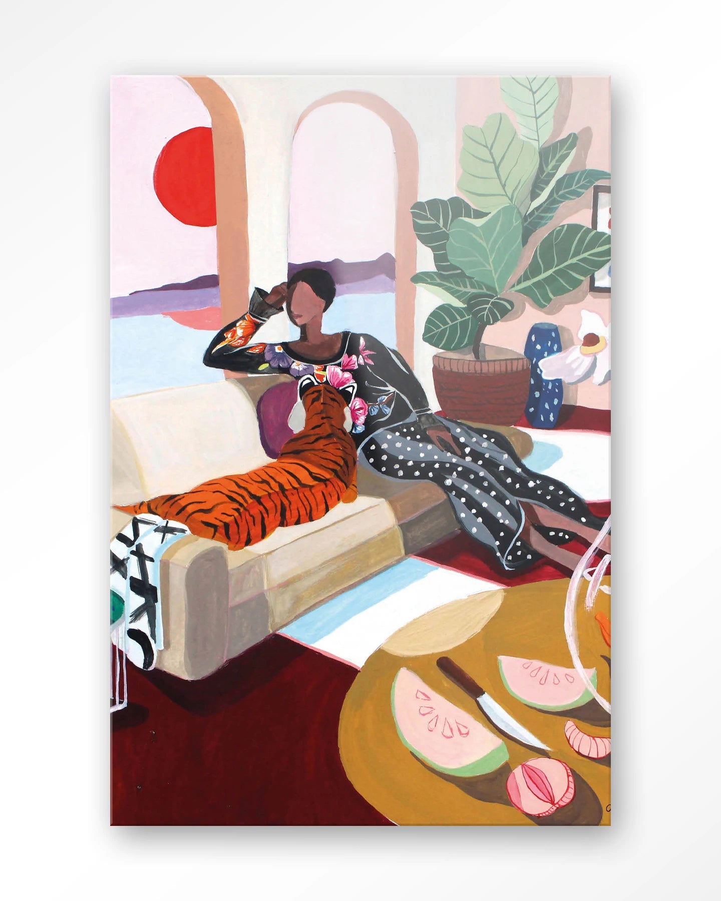 Tiger Queen - Moderne Wanddecoratie | Artprint, Glass Art & Wandkleed by Urban Cotton