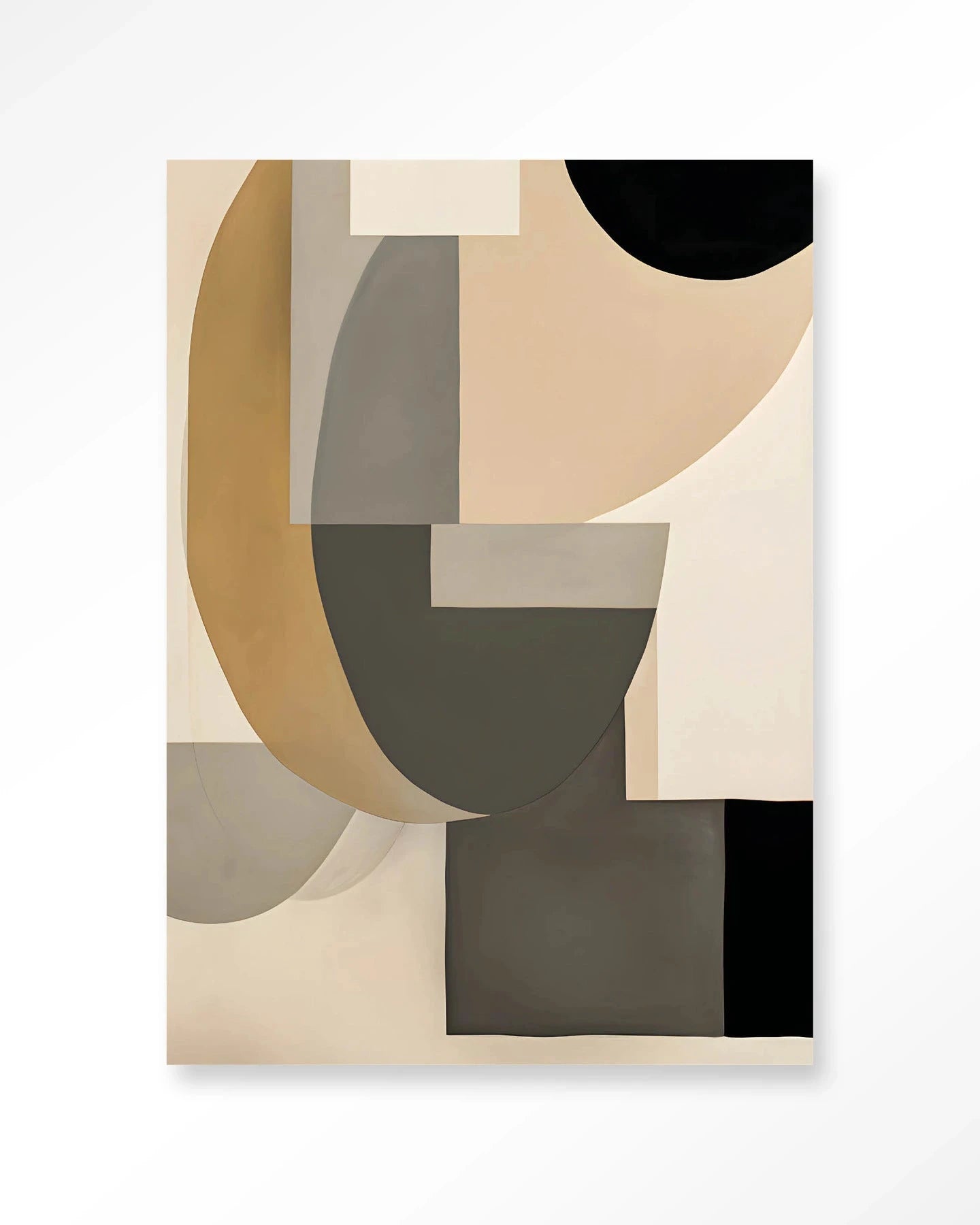 Urban Cotton kunstwerk 'Tighten' wanddecoratie met modern artprint en glasdetails, stijlvolle wandkleed voor interieur.