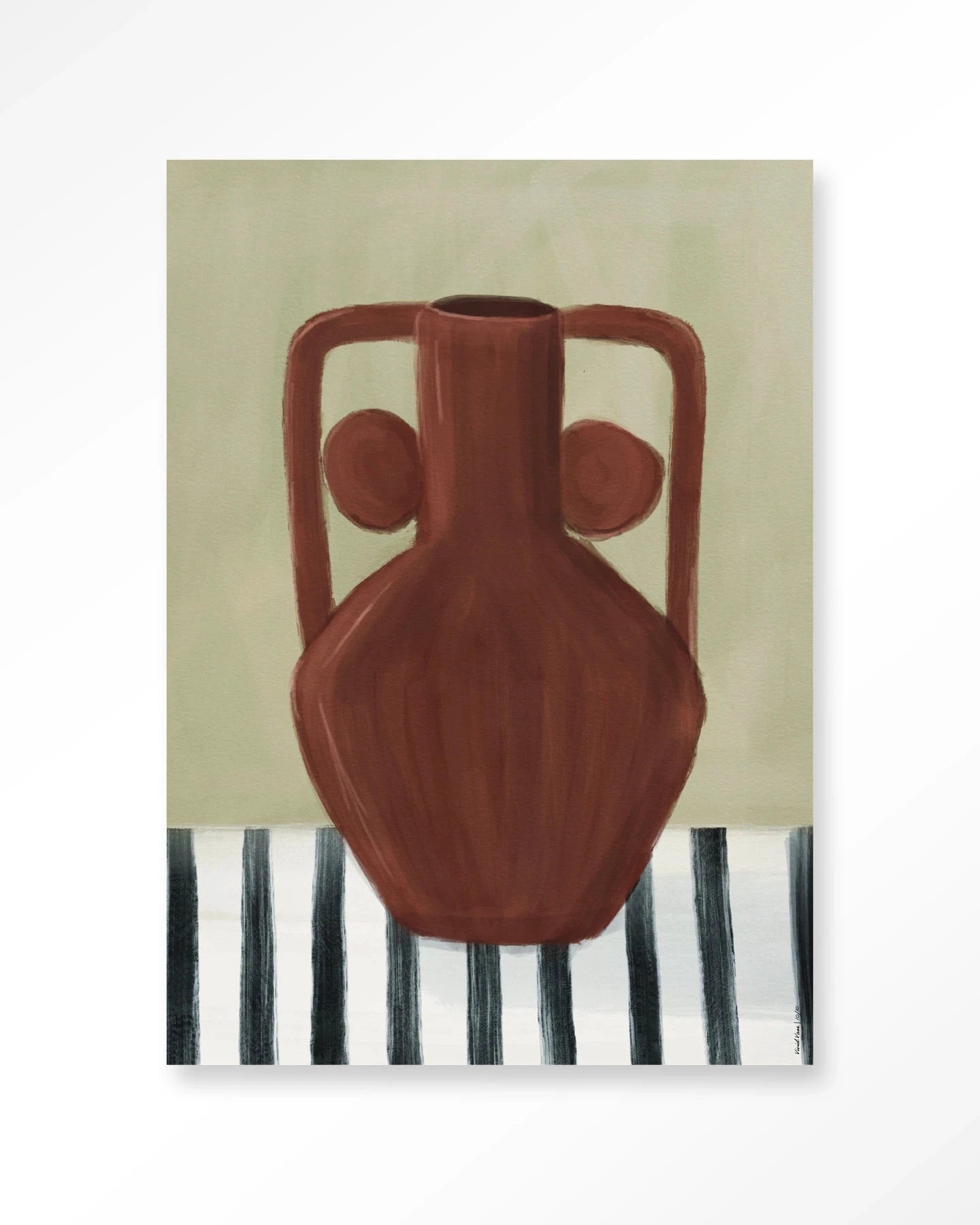 Moderne wanddecoratie van Urban Cotton met kleurrijk kunstprint van Vivid Vase 10, bestaande uit glas en textiel.