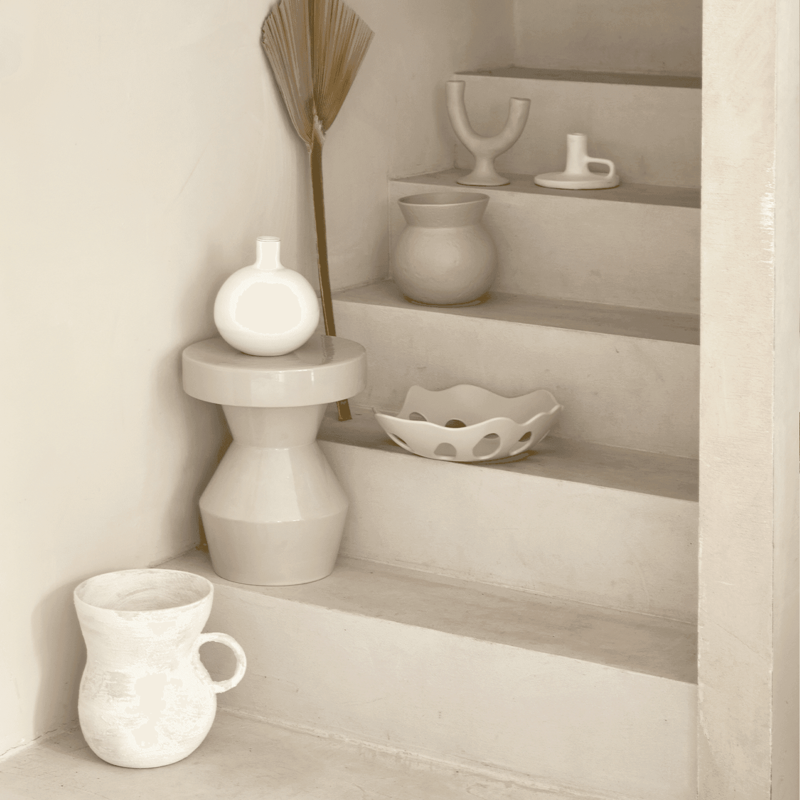 Bijzettafel Sculptural Sand 30* 30 * 35 CM - depauwwonen