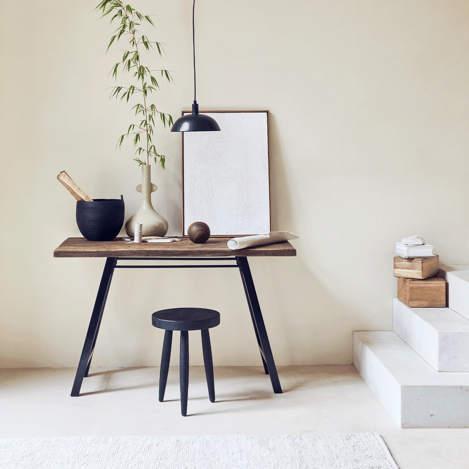 Bureau hergebruikt hout en Acacia 120 * 60 * 75 CM by Urban Nature Culture