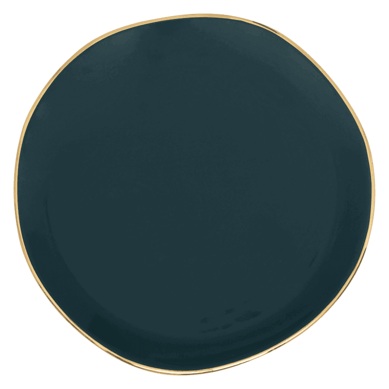 Good Morning bord Ø17 cm - Blauw Groen (set van 4) by Urban Nature Culture