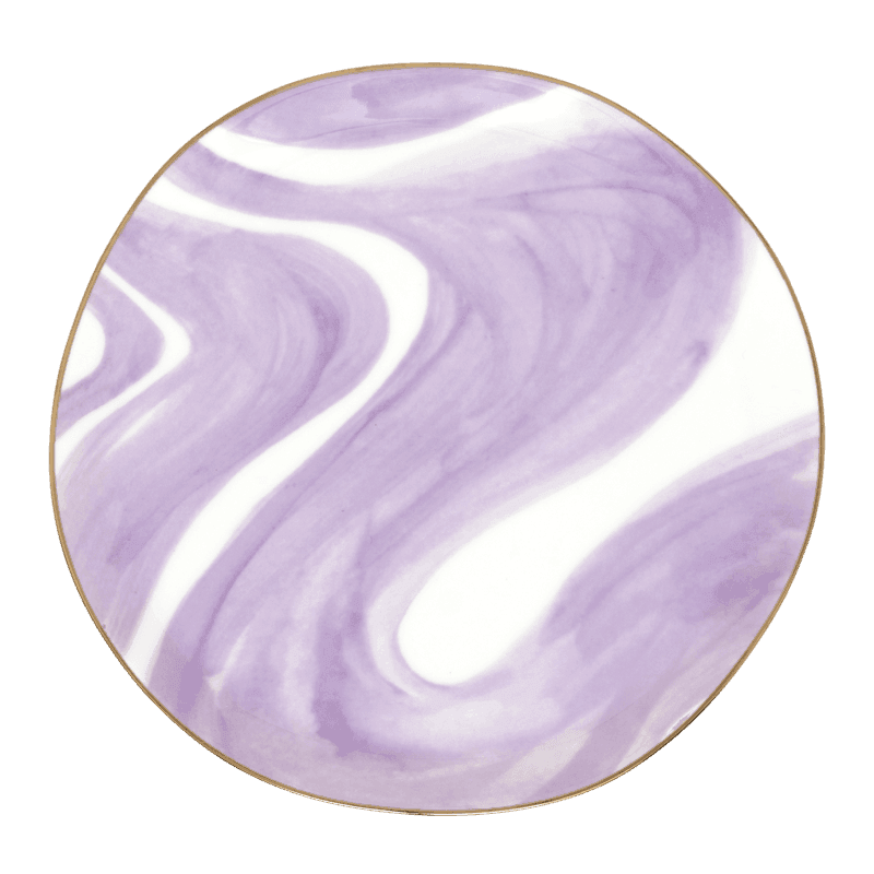 Good Morning bord Ø17 cm - Smaragd Violet (set van 4) by Urban Nature Culture