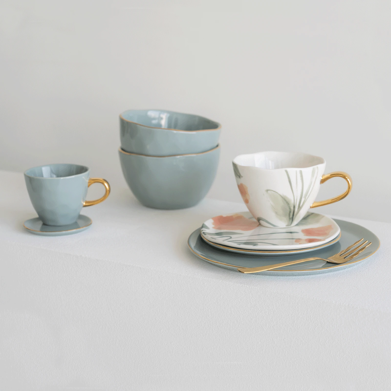 Good Morning bord Ø22.8 cm - Slate (set van 4) by Urban Nature Culture