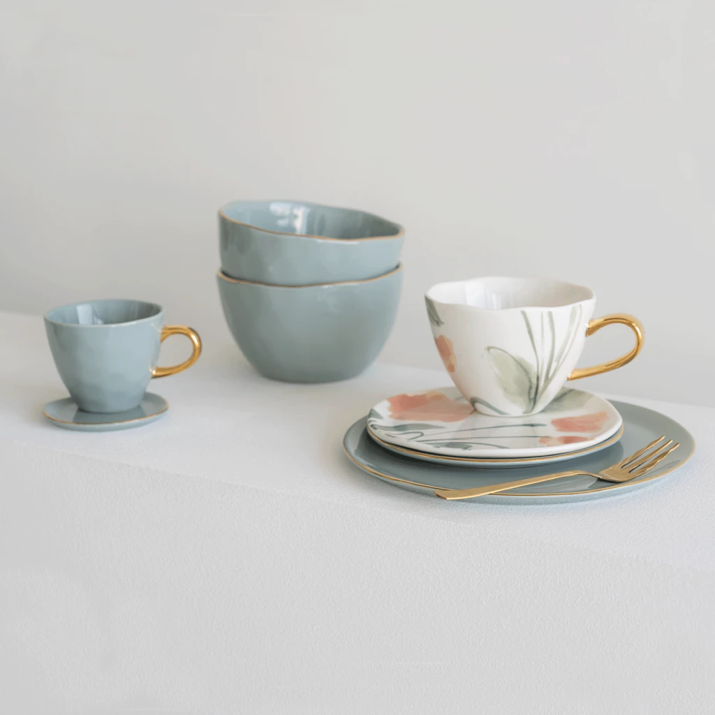 Good Morning bord Ø22.8 cm - Slate (set van 4) by Urban Nature Culture