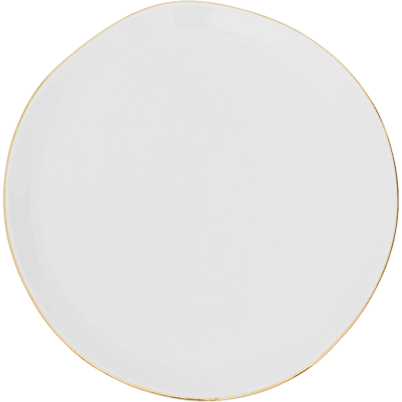 Good Morning bord Ø22.8 cm - Wit (set van 4) by Urban Nature Culture