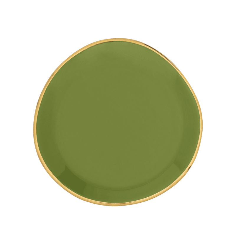 Good Morning bord Ø9 cm - Ever Green Sprig (set van 4) by Urban Nature Culture
