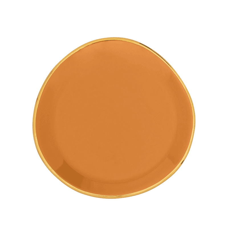 Good Morning bord Ø9 cm - Karamel (set van 4) by Urban Nature Culture
