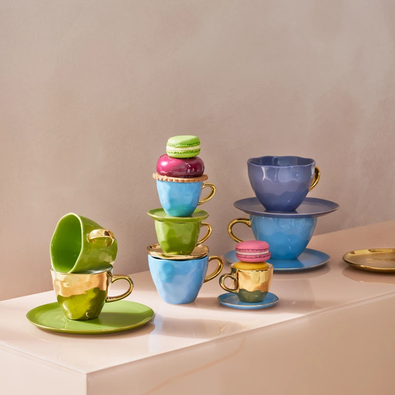 Good Morning Cup Cappuccino/Thee Pacific (set van 4) by Urban Nature Culture