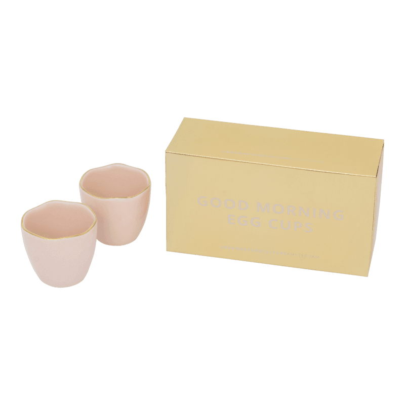 Good Morning eierdopje lichtroze in cadeauverpakking (set van 2) - depauwwonen