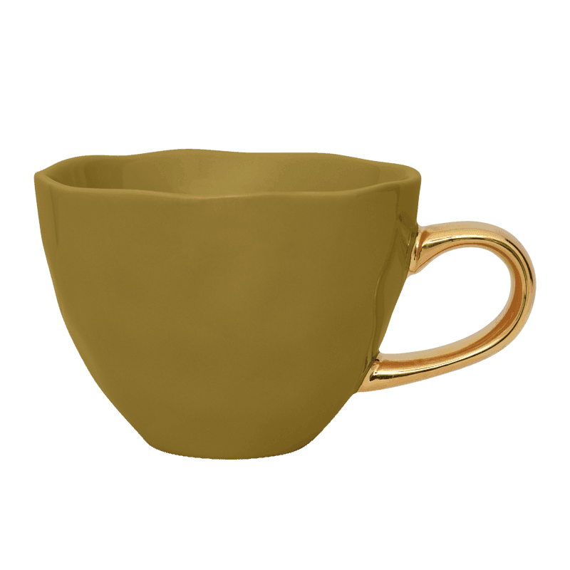 Good Morning kop Cappuccino / Thee Ø11 cm - Amber Groen (set van 4) by Urban Nature Culture