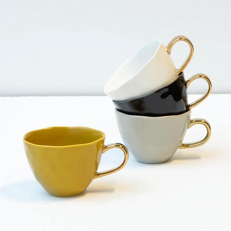 Good Morning kop Cappuccino / Thee Ø11 cm - Amber Groen (set van 4) by Urban Nature Culture