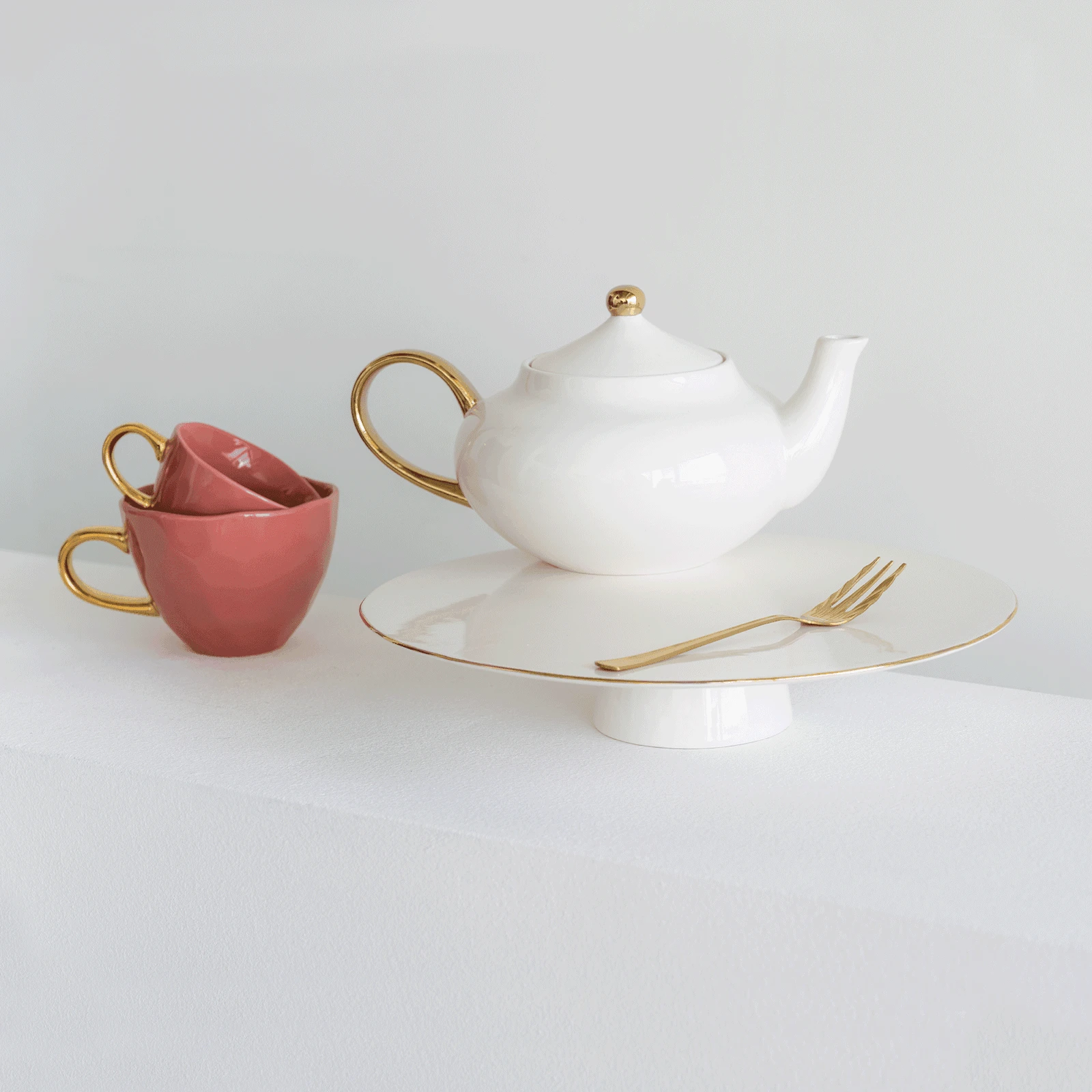 Good Morning kop Cappuccino / Thee Ø11 cm - Brandied Apricot (set van 4) by Urban Nature Culture