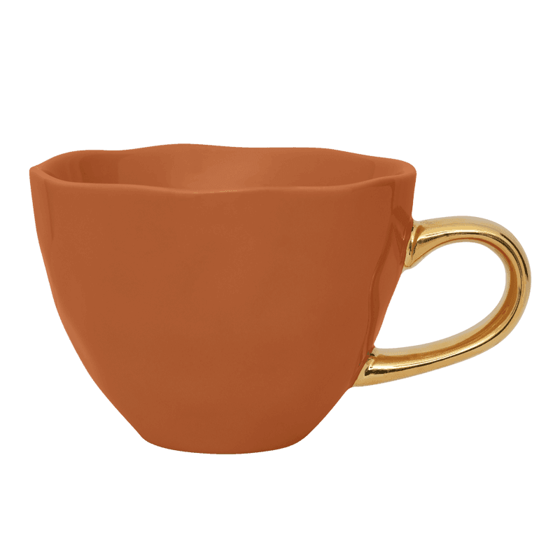 Good Morning kop Cappuccino / Thee Ø11 cm - Burnt Orange (set van 4) by Urban Nature Culture