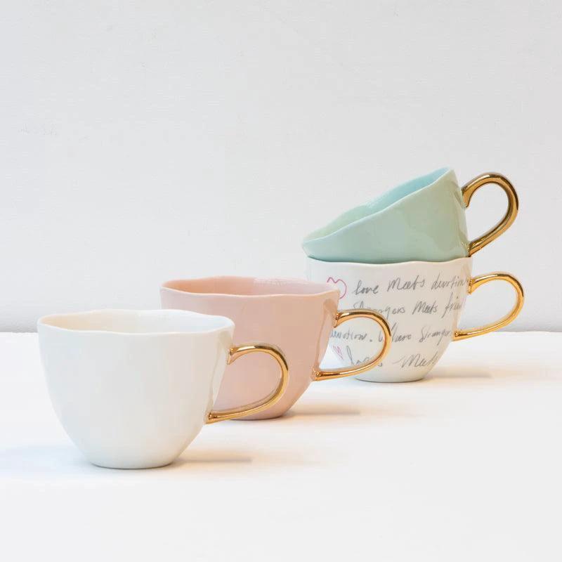 Good Morning kop Cappuccino / Thee Ø11 cm - Celadon (set van 4) by Urban Nature Culture