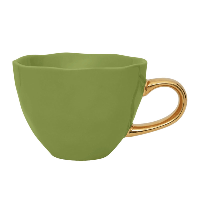 Good Morning kop Cappuccino / Thee Ø11 cm - Ever Green Sprig (set van 4) by Urban Nature Culture