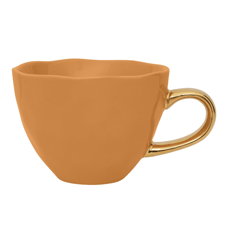 Good Morning kop Cappuccino / Thee Ø11 cm - Karamel (set van 4) by Urban Nature Culture