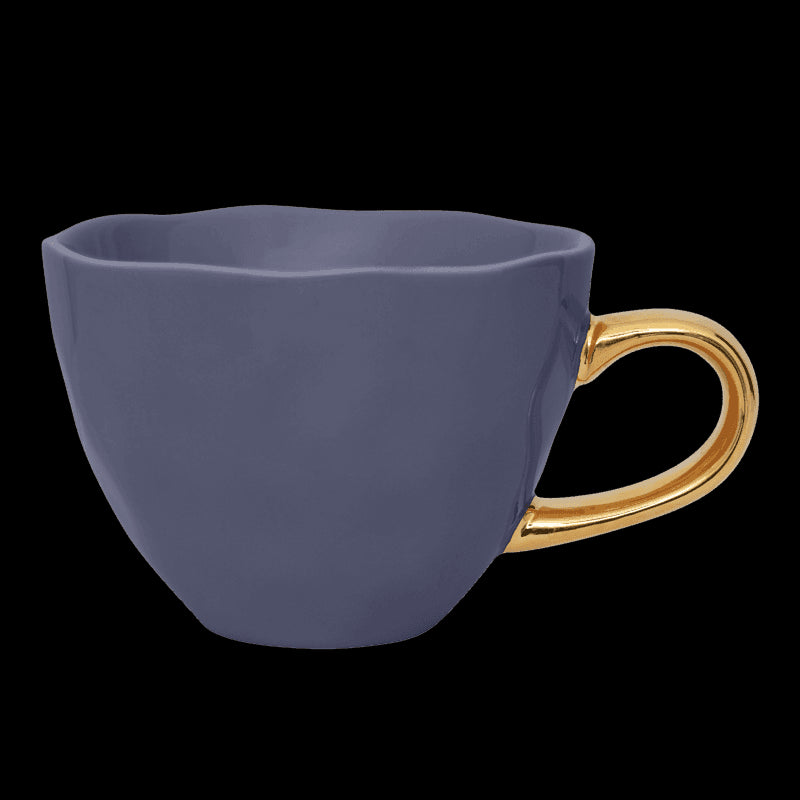 Good Morning kop Cappuccino / Thee Ø11 cm - Paars Blauw (set van 4) - depauwwonen