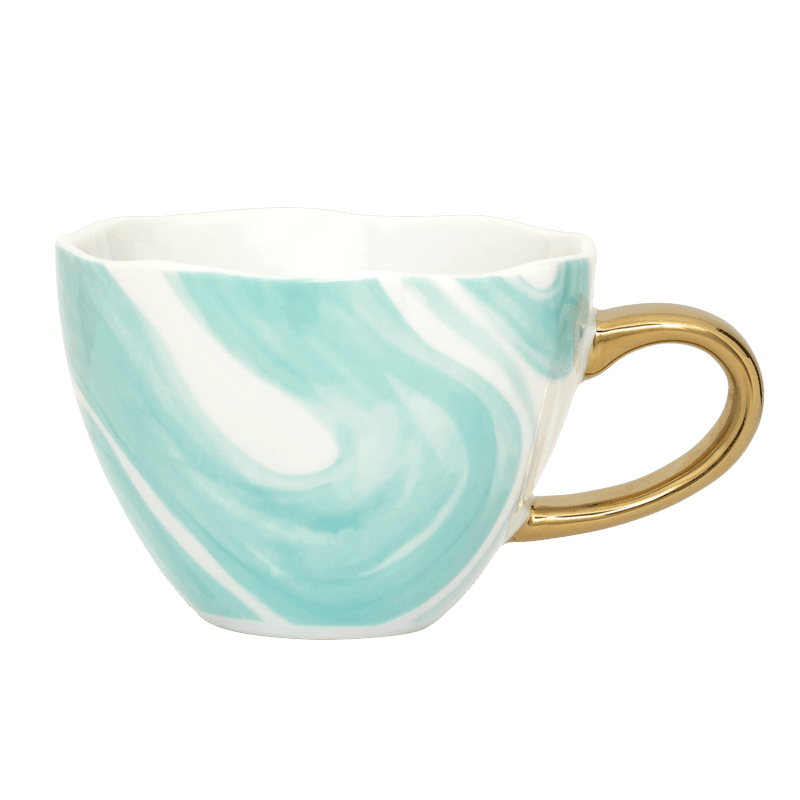 Good Morning kop Cappuccino / Thee Ø11 cm - Smaragdgroen (set van 4) - depauwwonen