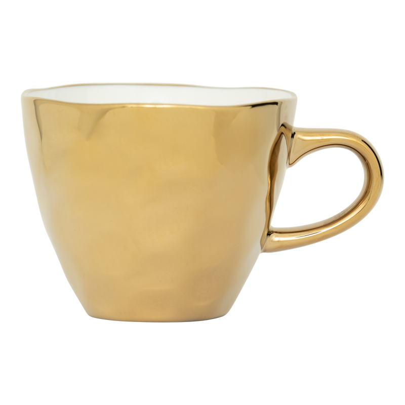 Good Morning Kop Koffie Goud (set van 4) by Urban Nature Culture