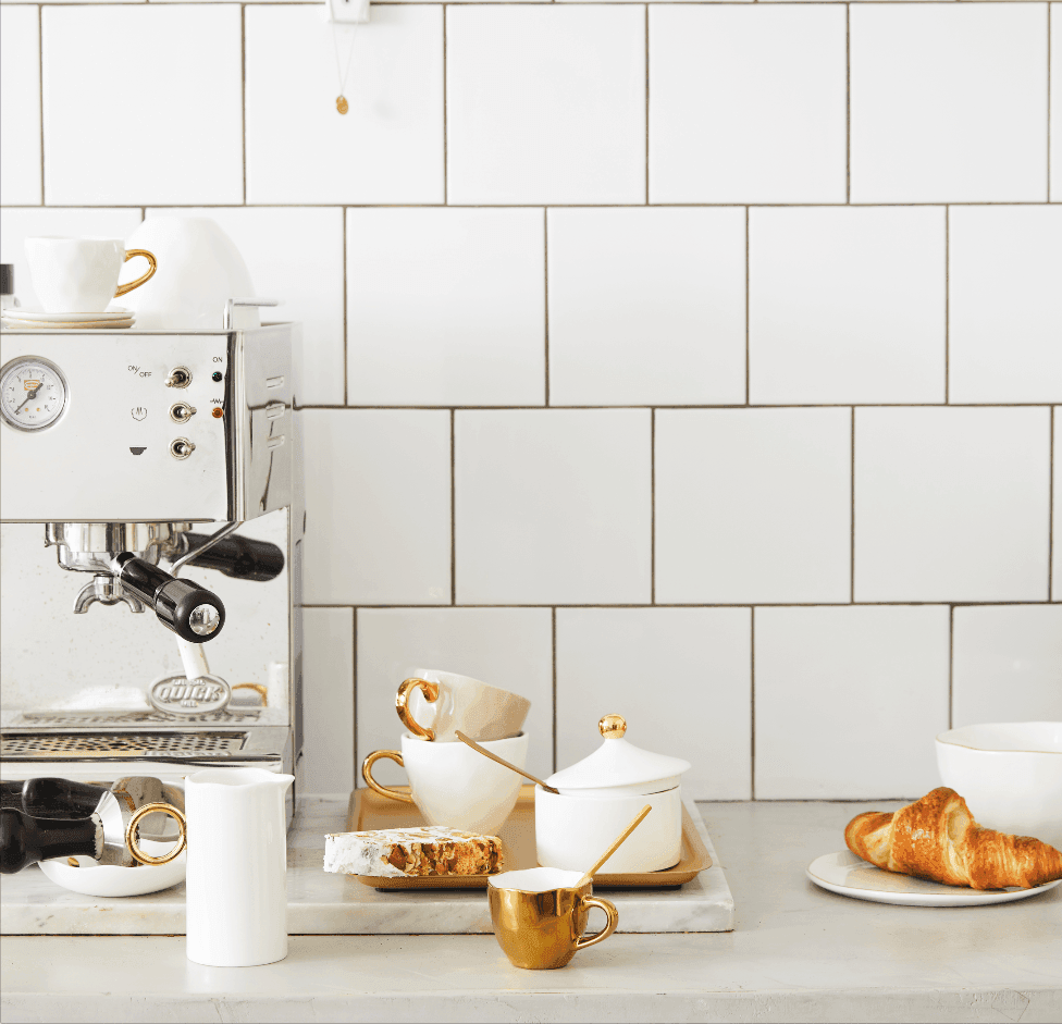 Good Morning kopje Espresso Gold (set van 4) - depauwwonen